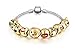 Fun Faces Emoticon Charms Bracelet - 18K Gold Plated With 10 Pieces of Interchangeable Smiley Faces #2