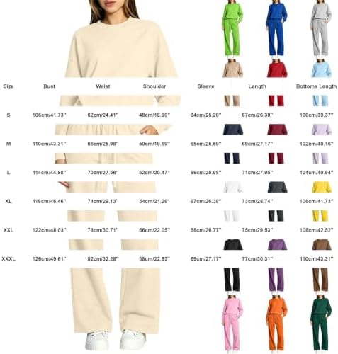 Sweat Set for Women Sweatsuits 2 Piece Outfit Matching Lounge Sets Grey - 4