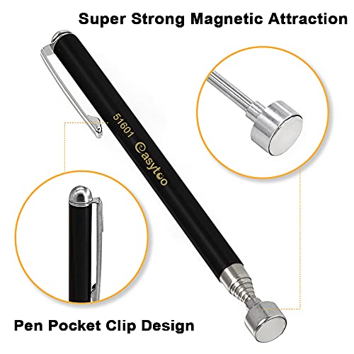 Easytoo Magnetic Pickup Tool - 24” Telescopic Magnetic Pickup Tool Sweeper Bendable Retriever Stick For Hard-To-Reach Home Sink Drains, Car Keys, Usb's, Bolts, Nuts, Screws #TOP1