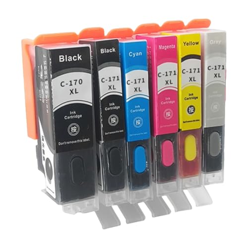 Cartouche PGI-170PGBK CLI-171XLY encre jaune compatible imprimante MG6810 MG5710