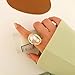 XUN Zhe Baroque Pearl Ring for Women - Adjustable Irregularity Statement Ring - Vintage White Big Faux Pearl Finger Ring - Fashion Wedding Jewelry (Gold)