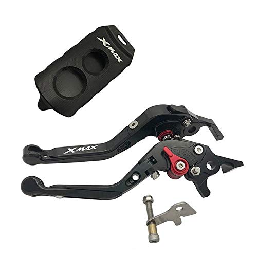 Palanca DE Freno DE Motocicleta Accesorios Cubierta de Embrague Palanca del Freno de Caja dominante del CNC de la Motocicleta/Ajuste for Yamaha Xmax 300 Xmax 250 Xmax 125 2017-2020 (Color : Black)
