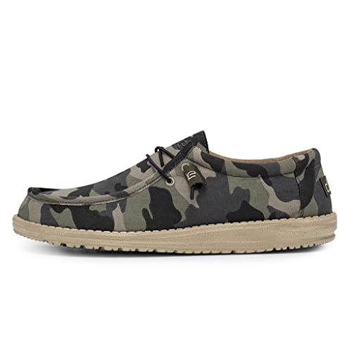 HEYDUDE Men's Wally Funk | Men’s Shoes | Men's Lace Up Loafers | Comfortable & Light-Weight