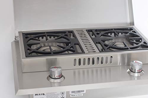 Bull Outdoor Products 60099 Stainless Steel Double Side Burner, Natural Gas