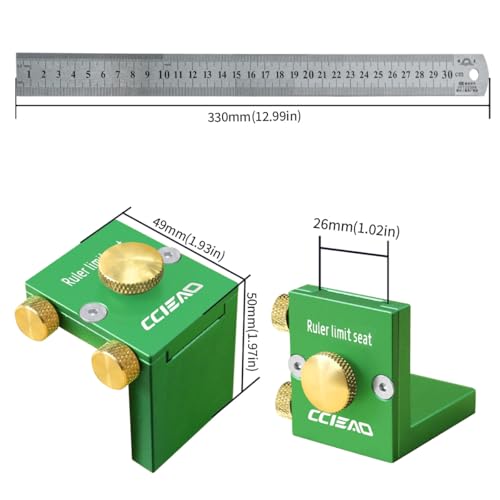 Bloco de posicionamento de carpintaria, régua de aço de alta precisão com localizador em forma de L,