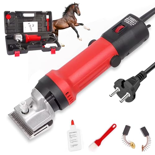 Esquiladora para Caballos, Maquina Esquilar Profesional para Caballo 220V 690W Eléctrica con Potente Motor de 2800 rpm y Cuchilla de 77mm de Diámetro