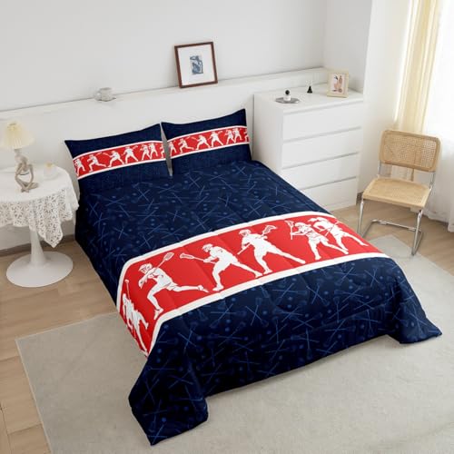 Image of Feelyou Lacrosse Comforter Set King Size 3Pcs for Kids Adults
