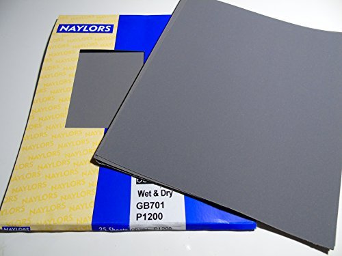 Wet and dry Sandpaper waterproof Abrasive Sheets coarse to fine (10 x Grit 1200)
