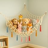 ecofynd Stuffed Soft Toy Organizer, Animal Toy Hammock, Jumbo Capacity Hanging Cotton Storage, Boho Large Corner Plush Toys, Net Holder, Nursery Kids, Play Room, Bedroom, Kid Room (BH010)