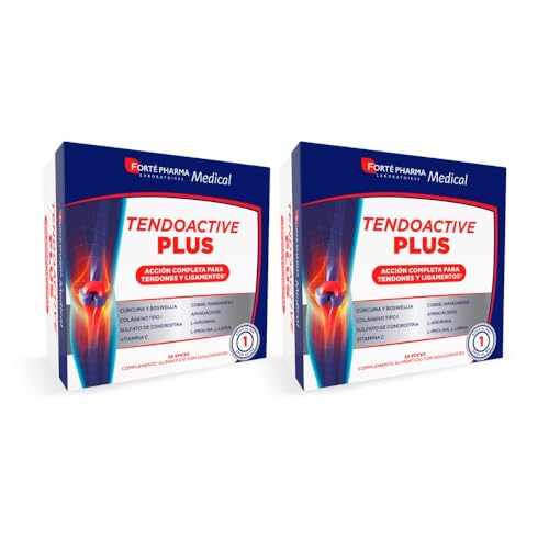 Duplo Acción completa para tendones y ligamentos. Tendoactive Plus, 40 Sticks. - Forte Pharma