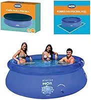 Kit Piscina Inflável Splash Fun 2400 Litros + Capa + Forro - Mor