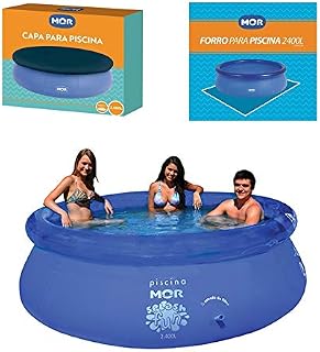 Kit Piscina Inflável Splash Fun 2400 Litros + Capa + Forro - Mor