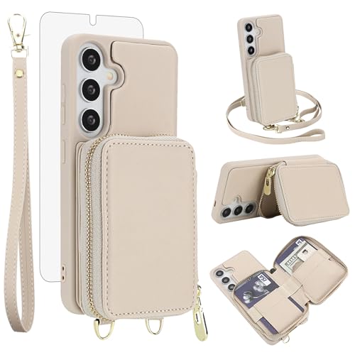 Étui portefeuille Samsung S24 S25 5G porte-carte protection écran
