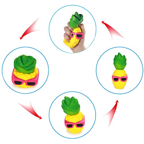 Anboor 6.3" Squishis Pineapple Slow Rising Kawaii Scented Soft Squishies Stress Relief Toy For Kid Adults #TOP2