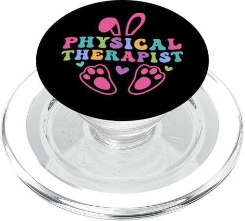 Physical Therapist Easter Bunny Trendy Retro Healthcare PopSockets PopGrip for MagSafe