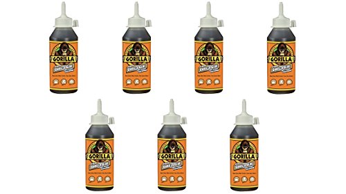 Gorilla Original Waterproof Polyurethane Glue, 8 ounce Bottle, Brown, (Pack of 7)
