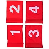 Ciieeo 4 Stück Pack Kleine Golffahnen aus Reißfestem Nylon Nummerierte...