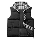 Le col montant et la construction sans manches offrent un style moderne avec une conservation pratique de la chaleur