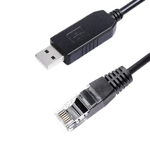 Xiusiyt RS485 Communication Cable USB RS485 to RJ45 Cable for Deye/SunSynk/Sol-Ark Inverters Connecting/Configure Inverters to PC,1.8m/5.9ft