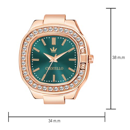 Image of CRESTELLO Brown /Rose Gold /Silver Plated Bracelet Analog Wrist Watch for Women (Brown /Rose Gold /Silver Dial) | 1 Year Warranty* | CR-JWL362-PT