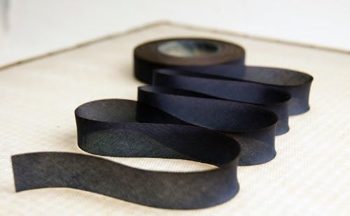 1/2" (12mm) Hand Dyed Silk Ribbon bias Cut 10 Yard Cutting - Color 063 Navy Blue