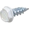 HILLMAN 35263 White Painted Hex Washer-Head Self-Piercing Screws (#7 x 1/2″) – 100 pieces