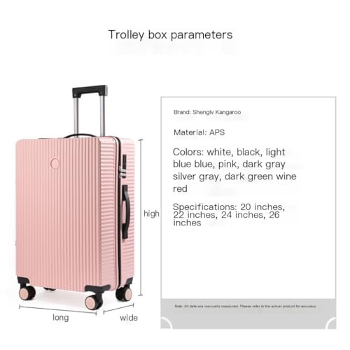 Suitcase New Suitcase, Small Lightweight Trolley Suitcase For Men And Women, Suitcase Password Box 20 Inches 24 Inches Suitcase Tags(A,20in)2