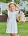 Arshiner Toddler Girls Dresses White Dress for Girls Flutter Sleeve Dress Back Bowknot Dress Kids Summer Casual Beach Sundress Girls Dresses Size 6