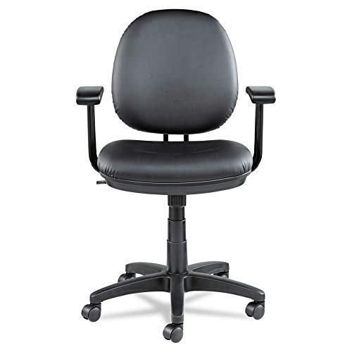 Alera Alein4819 Alera Interval Series Swivel/Tilt Task Chair, Leather, Black #TOP5
