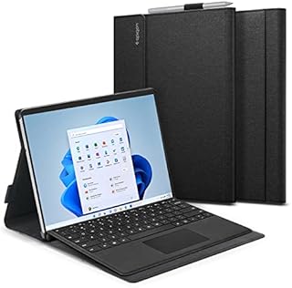Spigen Stand Folio Case Compatible with Surface Pro 8 - Black