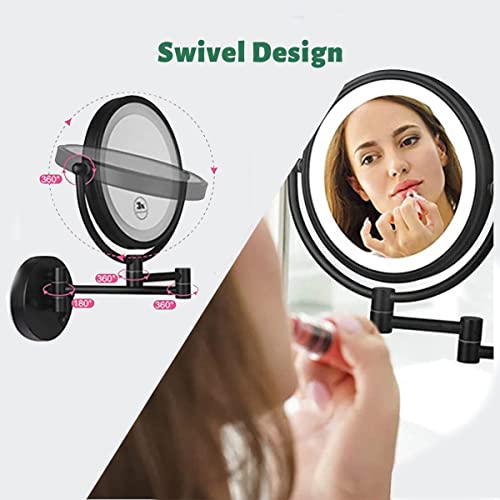 Espejo para Maquillaje con Luz LED y Ampliación 10x de Pared miniatura 3