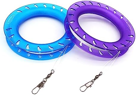 Drachenrollen-Set für Anfänger,strapazierfähiger Drachengriff (blau&lila) | ABS-Kunststoff, 100m Schnur, geeignet für Einleiner-Drachen, leicht aufzurollen, Tragkraft 27kg, hochfes