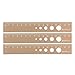 HARFINGTON 3pcs Straight Ruler 15cm Metric Aluminum Alloy Ruler Wave Edge with Hollow Circle Measuring Tool for Children Study Classroom Office, Wood Brown