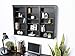 Prepac Black Large Capacity Wall Media Storage Rack
