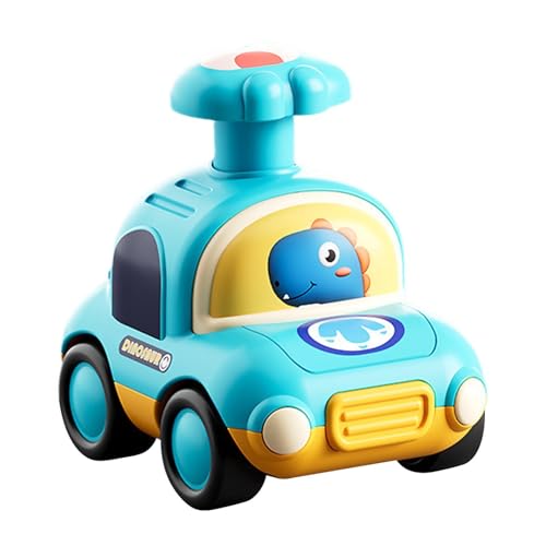 Coche push and go de dinosaurio antideslizante para niños pequeños con silbato integrado