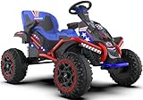 24V Ride on Toy for Big Children, Kids' Electric Vehicles Outdoor Race Toy with 4 Strong Motors Total 300W Bluetooth Speaker and 24V 7AH Big Battery, Adjustable Seat, Electric Cars (USA)