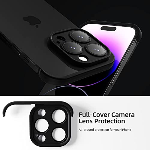 Fxfoot For Iphone 13 Pro Max Camera Lens Protector Silicone Case, Ultra-Thin Lightweight Bumper Frameless Slim Cover, Minimalist Yet Protective Bumper Shell (Black) #TOP1