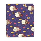 ASKFNASDKMFN Alfombrilla de ratón infantil marina para mujer, 21 x 26 cm