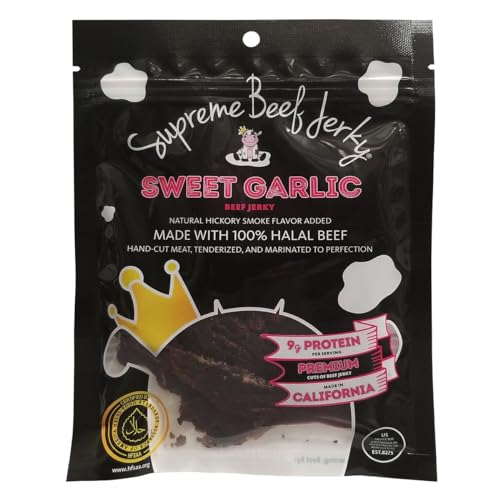 Supreme Halal Beef Jerky, Sweet Garlic, 2.5 oz