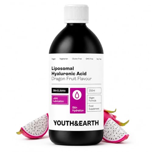 Youth & Earth Liposomal Hyaluronic Acid Liquid 250ml - Vegan Dragon Fruit flavour