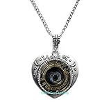 Halsketten-Größe: 36 mm x 32 mm, Glas-Cabochon-Durchmesser: 25 mm