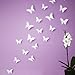 Produktbild Wandkings Schmetterlinge im 3D-Style in WEIß, 12 Stück, Wanddekoration mit Klebepunkten zur Fixierung