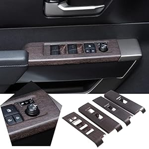 Car Door Window Glass Lift Button Panel Trim Cover Compatible with Toyot@ Tundra/Sequoia 2022-2024 ABS Car Window Lift Switch Button Panel Frame Cover Trim Decoration Sticker (high-end Version)