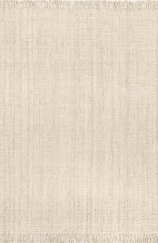 Tapete Decorativo nuLOOM Daniela Off-White 6x9 pies miniatura 3