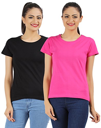 Image of Ap'pulse Women's Combo Regular Fit T Shirt (Pack Of 2)