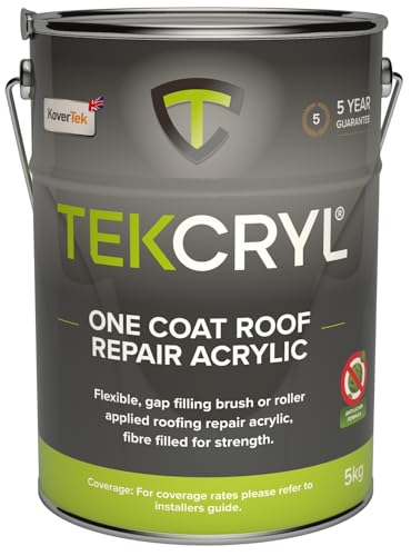 Emergency Roof Repair 5 yr Material Guarantee, Fast Fix, TekCryl (Grey) 5 kg