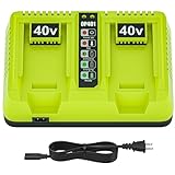 【Rapid!】 DMMNS OP401 Dual Rapid Charger Replacement for Ryobi 40V Battery Charger OP401 OP403 OP404 OP406 OP406A,Compatible with All Ryobi 40V Battery
