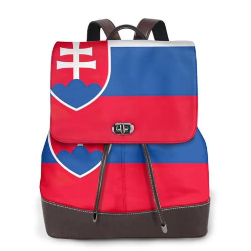 Sac à dos de campus Slovaquie en cuir noir pour le pc portable et les sorties de randonnée