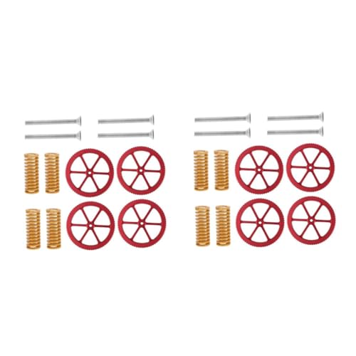 JECOMPRIS 2sets Printer Hand Leveling Kit Printer DIY Accessories Leveling Nut Spring Screw Kit for Build Plate Adjustme