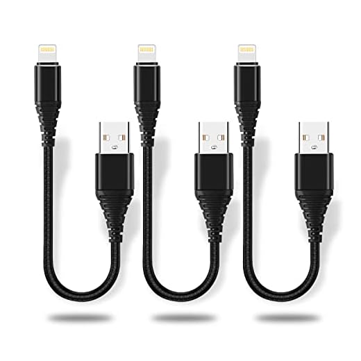 Short Lightning Cable 1Ft, [3Pack] Cabepow 1 Foot iPhone Charger Cables,1 Feet Apple Charging Cord Compatible with iPhone 11/Pro/X/Xs Max/XR/8 Plus /7 Plus/6/ iPad